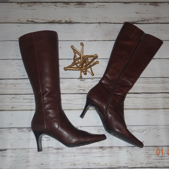 Anne Klein Shoes - AK Anne Klein iFlex Brown Leather Boots